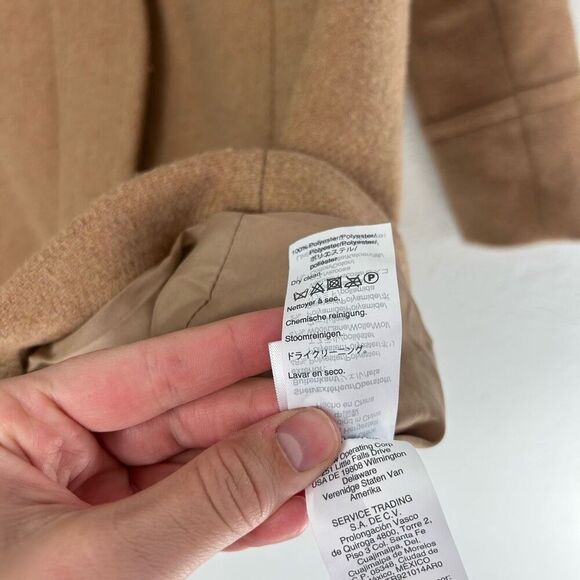 J. Crew wool camel trench coat size 4 - Picture 9 of 10